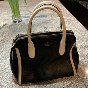 Kate Spade Black and Cream Satchel